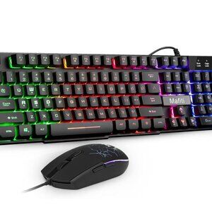 Mafiti RGB Backlit Keyboard & Mouse Combo - Gaming & Office Essential